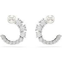 Swarovski Oorbellen - Swarovski Matrix Silver Coloured Ear Studs 5692260 in silver