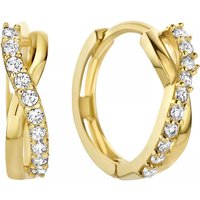 Isabel Bernard Oorbellen - Rivoli Esmée 14 karat hoop earrings with zirconia in gold