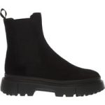 Hogan Boots & laarzen - Stivaletto Fondo Carroarmato In Camoscio Nero in zwart