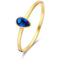 Isabel Bernard Ringen - Baguette Nila  14 Karat Ring  mit Zirkonia in blue