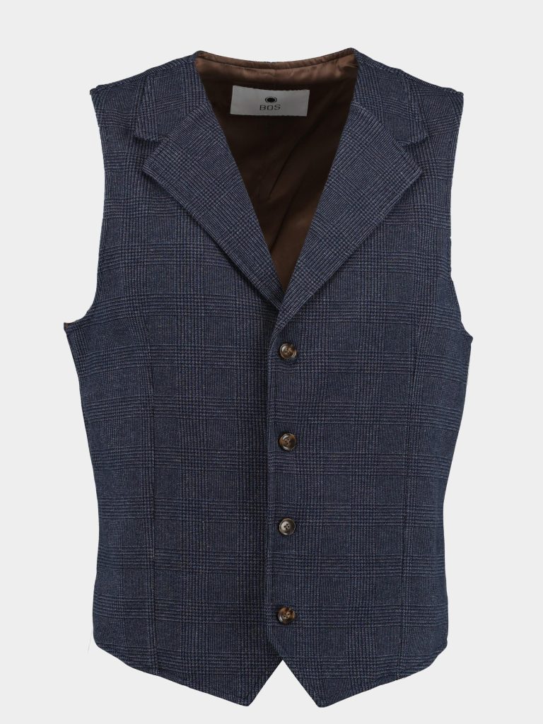 Bos Gilet Blauw Kris Waistcoat 23311KR60BO/290 navy