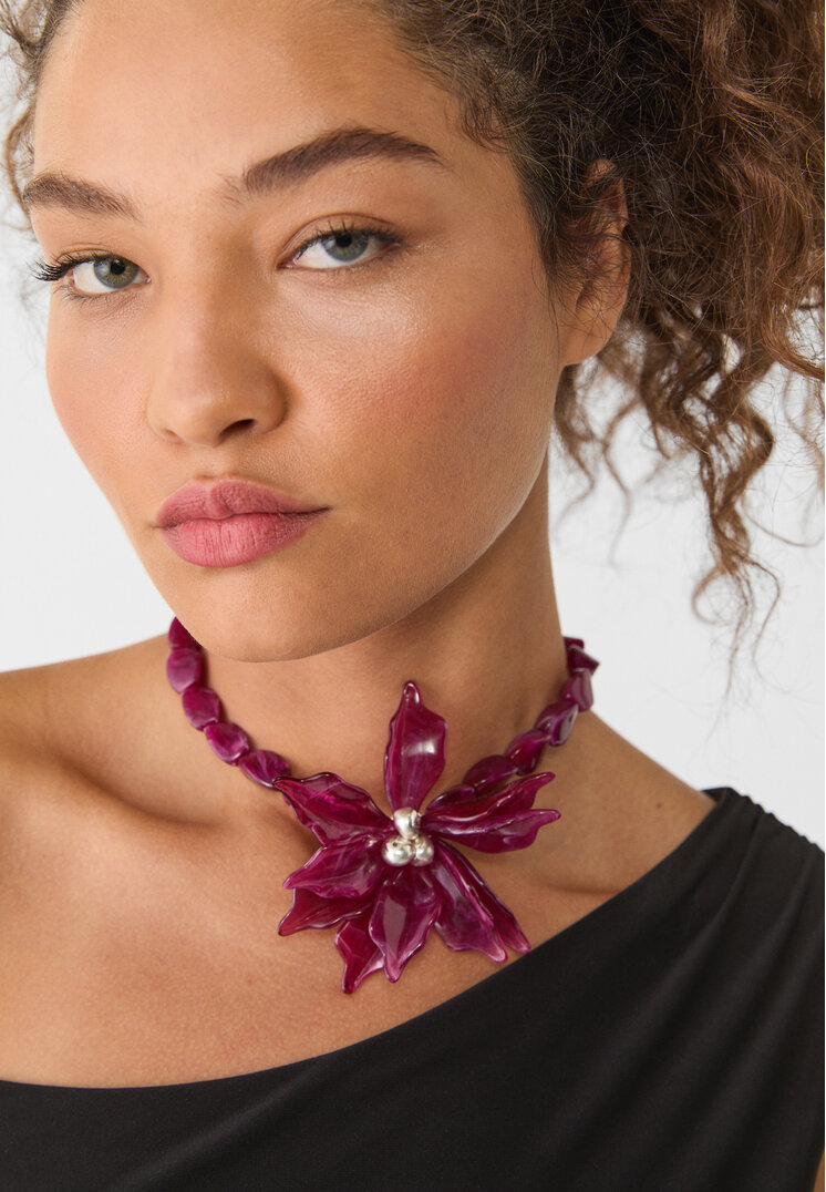 Stradivarius Maxi bloemenketting   OS