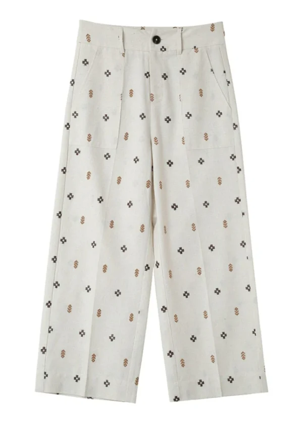 Grace & Mila Linnen pantalon met print messina