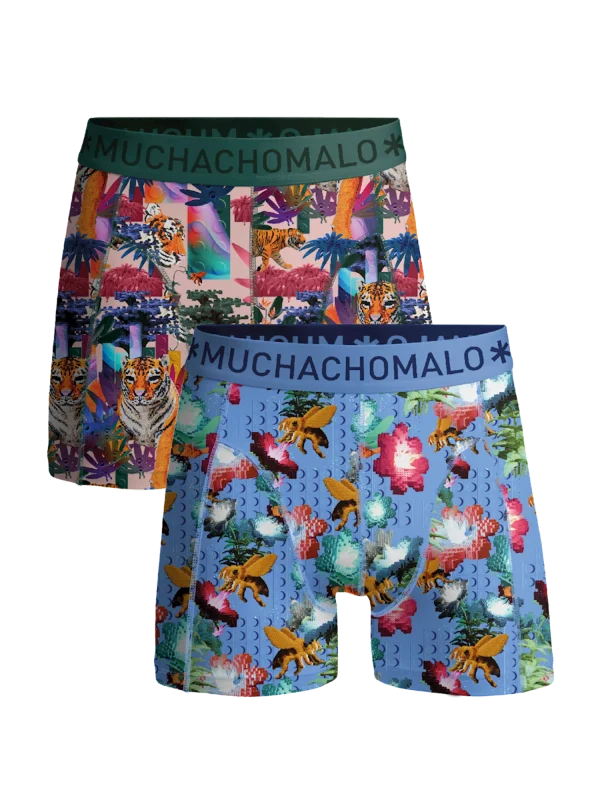 Muchachomalo Jongens 2-pack boxershorts bricks