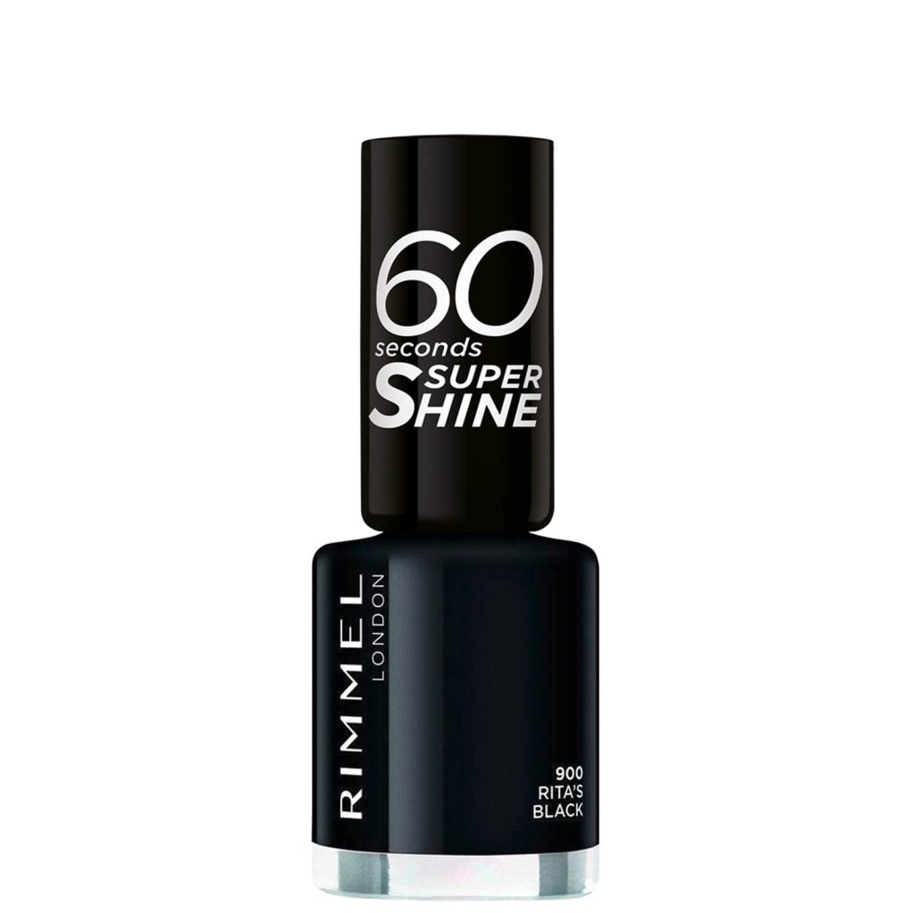 Rimmel 60 Seconds Rita Shades of Black Nail Polish (Various Shades) - Black Black 900