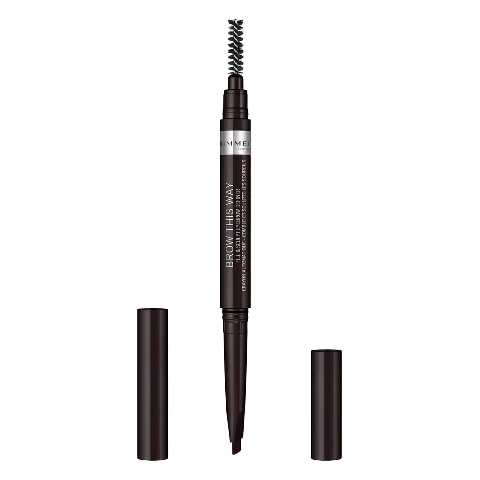 Rimmel Brow This Way Fill and Sculpt Eyebrow Definer 0.4g (Various Shades) - Soft Black