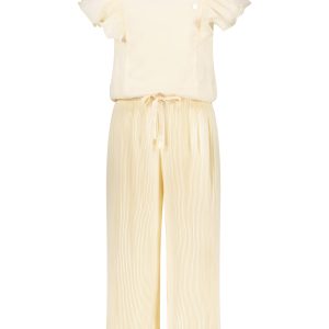 Le Chic Meisjes jumpsuit plisee- kesra pearled wit