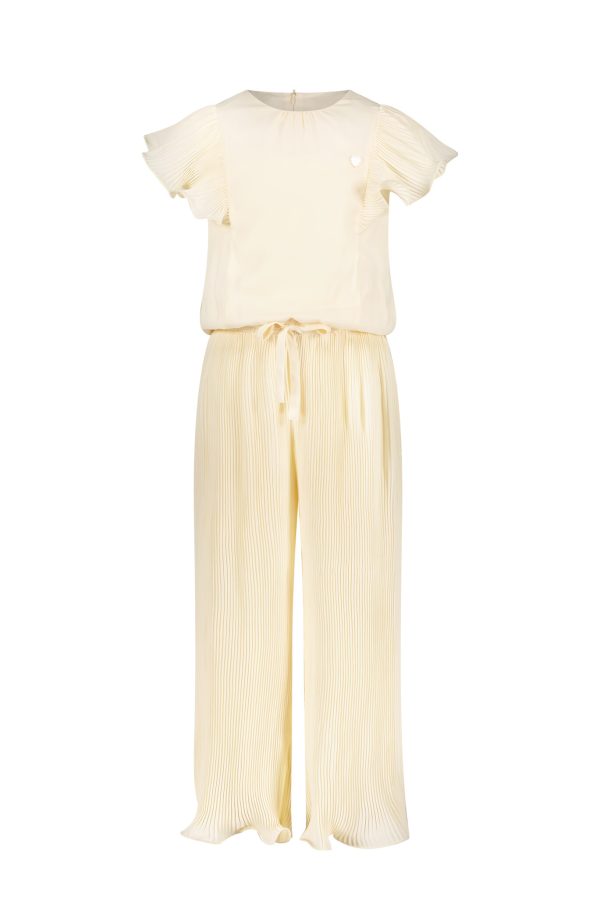 Le Chic Meisjes jumpsuit plisee- kesra pearled wit