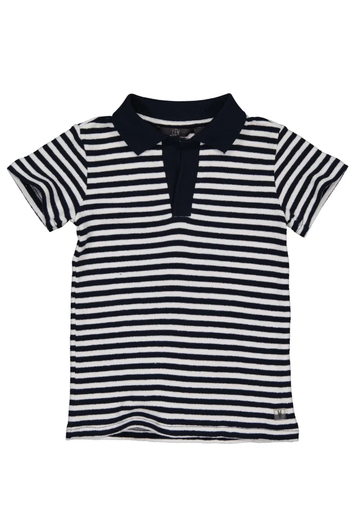 Levv Jongens polo t-shirt marlon aop blue stripe