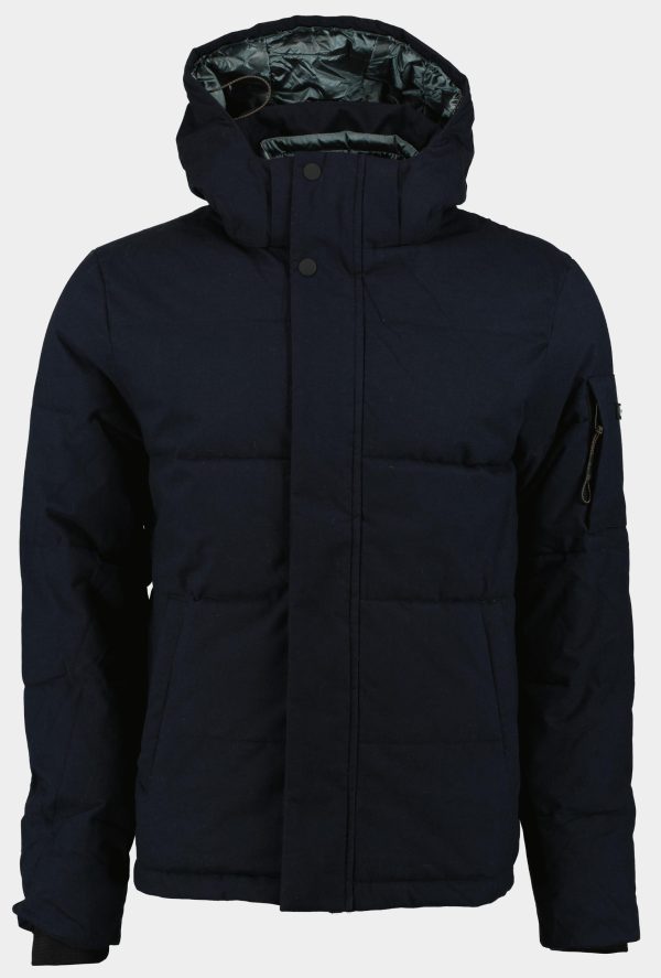 Bos Bright Blue Scotland blue winterjack jurd outdoor jacket wool look 24301ju25sb/290 navy