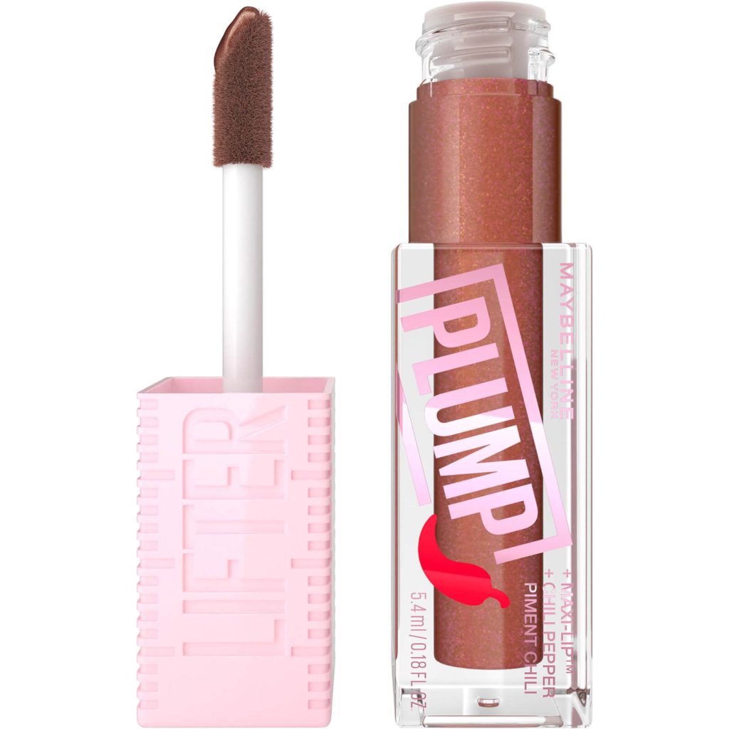 Maybelline Lifter Gloss Plumping Lipgloss Langhoudende Hydratatieformule met Hyaluronzuur en Chilipeper (Verschillende Tinten) - Cocoa Zing