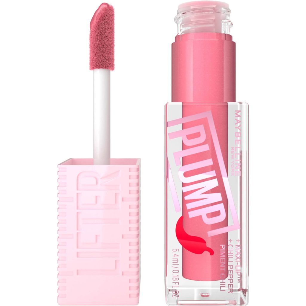 Maybelline Lifter Gloss Plumping Lipgloss Langhoudende Hydratatieformule met Hyaluronzuur en Chilipeper (Verschillende Tinten) - Blush Blaze