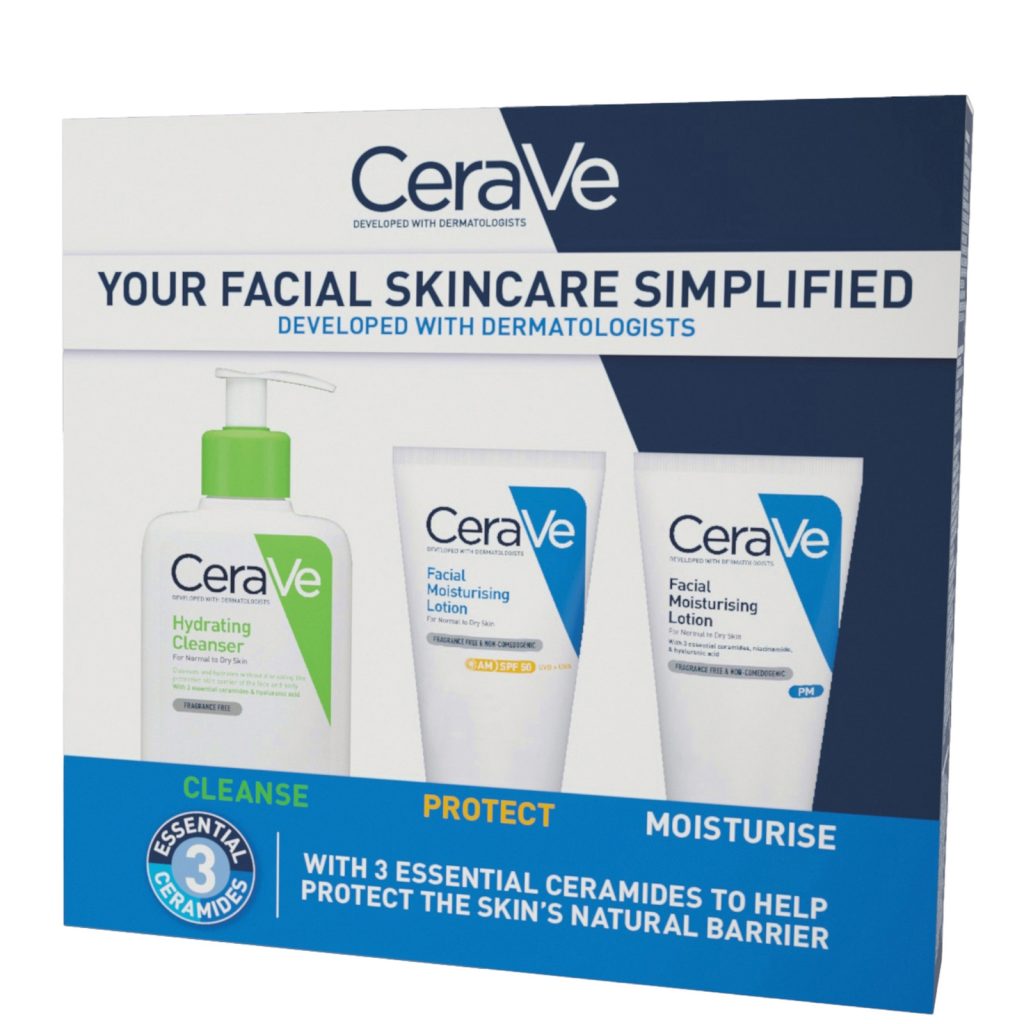 CeraVe Exclusive Skincare Routine Simplified Set for Face Cleansing & Moisturising with Hyaluronic Acid