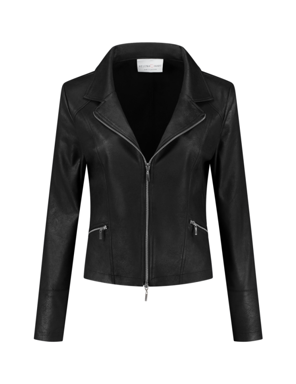 Helena Hart 7288 Zipper Biker Blazers Zwart