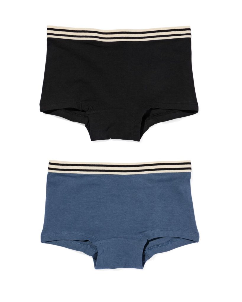 HEMA Kinderboxers Stretch Katoen - 2 Stuks Zwart (zwart)