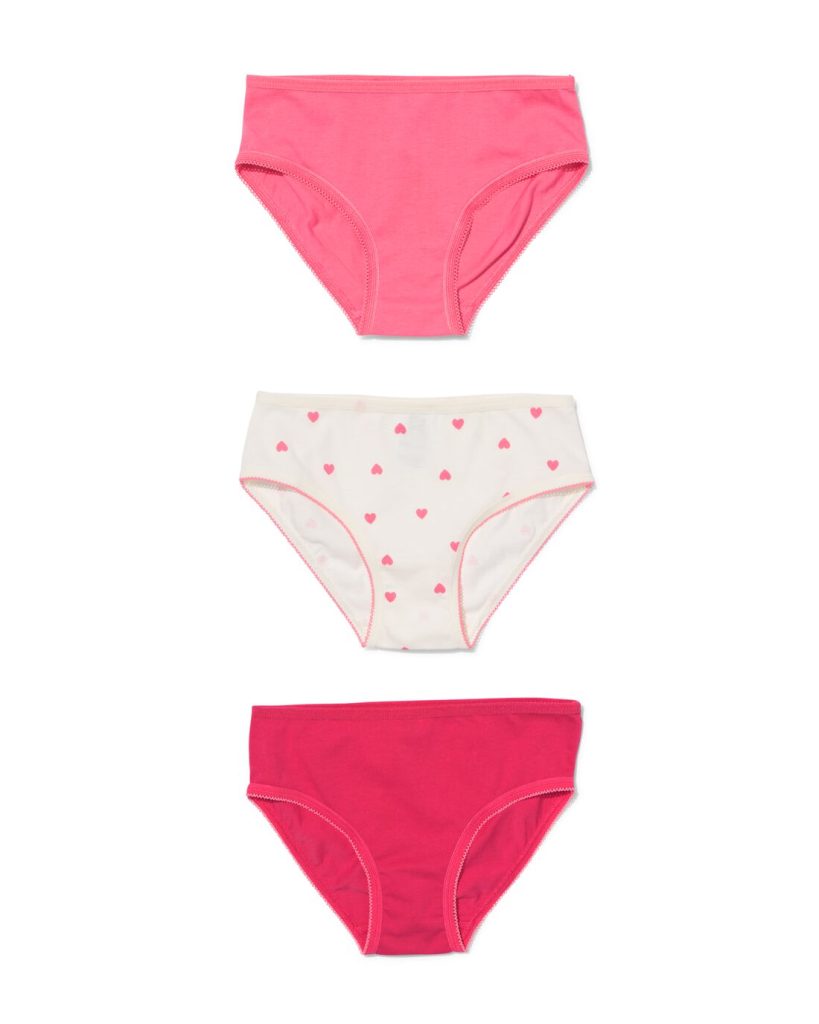 HEMA Kinderslips Katoen - 3 Stuks Roze (roze)