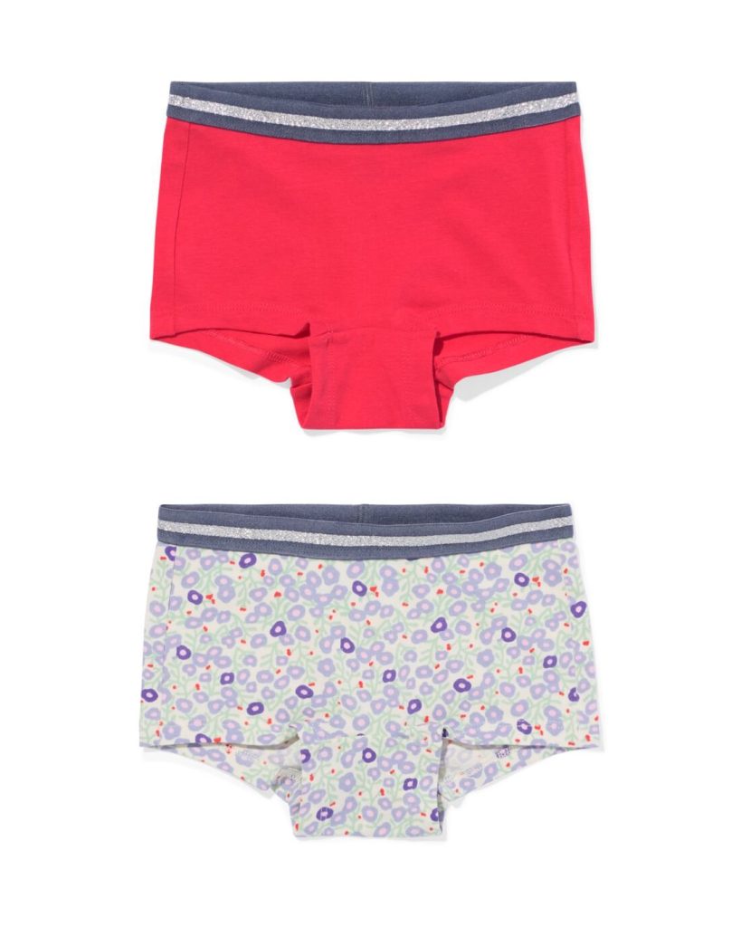 HEMA Kinderboxers Bloem - 2 Stuks Roze (roze)