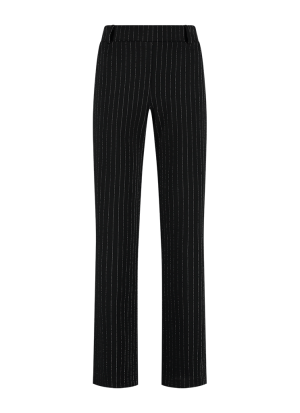 Helena Hart 7551 Broek Soul Pinstripe Broek Zwart