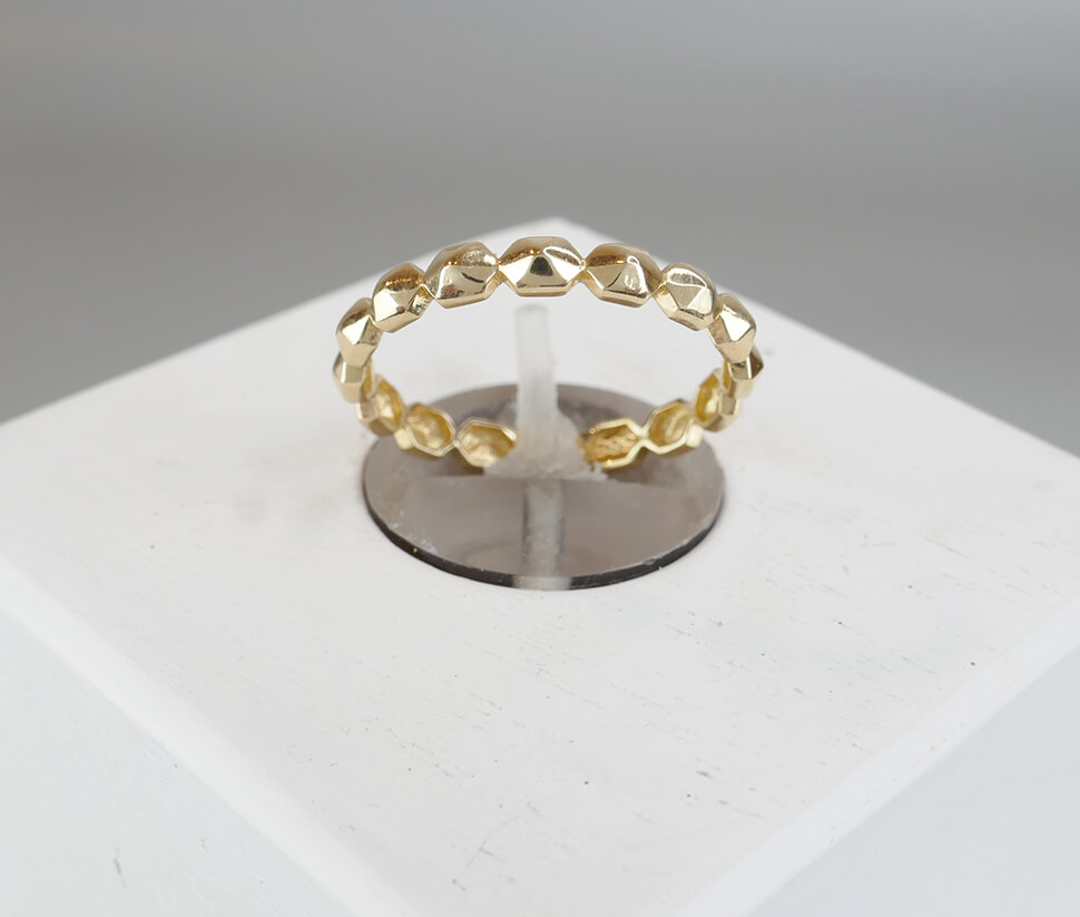 Christian 14 karaat gouden blokjes ring