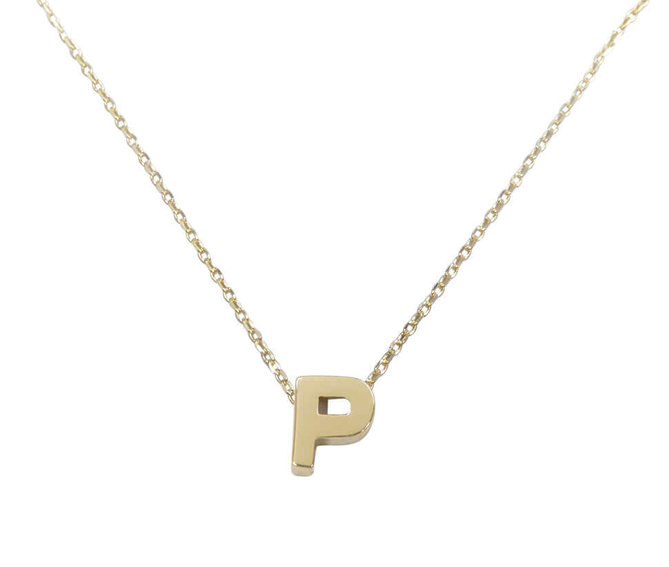 Christian Gouden ketting met p hanger