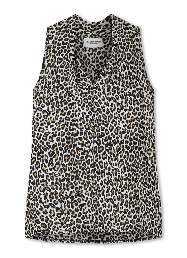 Helena Hart 7652cat - Top Race Print Catkin Tops En Singlets Mulit