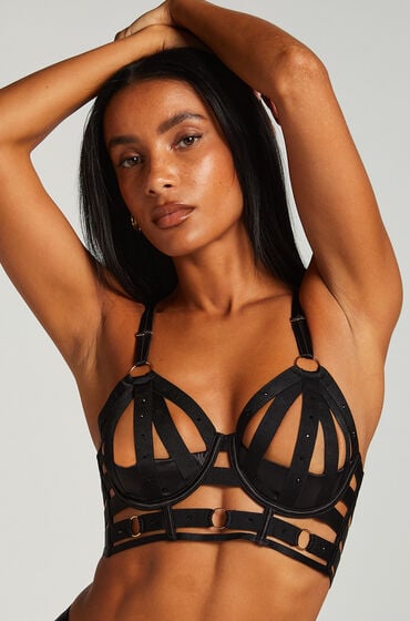 Hunkemöller Niet-voorgevormde longline beugel bh Athena Zwart