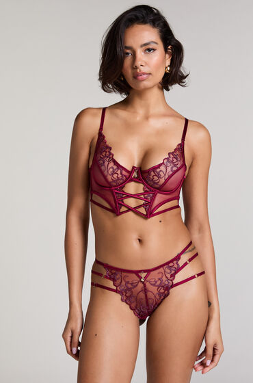 Hunkemöller Brazilian met open kruis Scarlett Rood