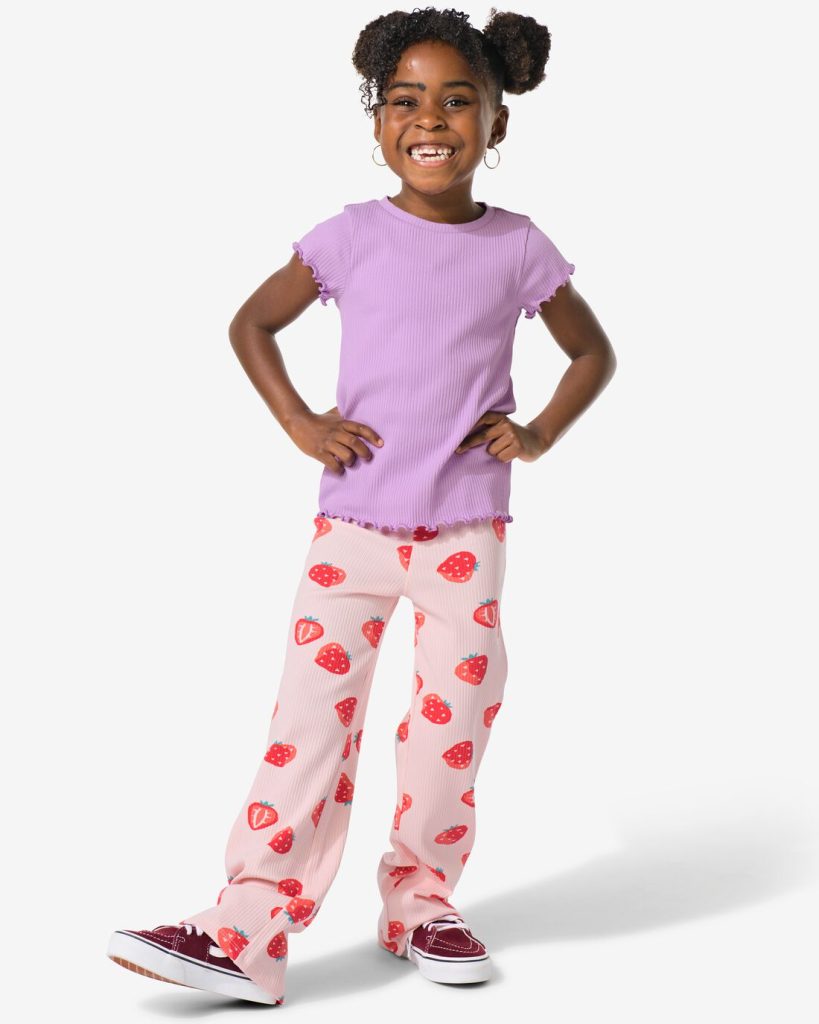 HEMA Kinderlegging Flared Aardbeien Roze (roze)