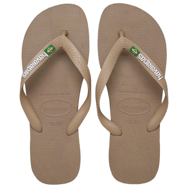 Havaianas Brasil Logo Heren Slippers en Sandalen - Goud - Maat: 43-44 - Leer - Foot Locker