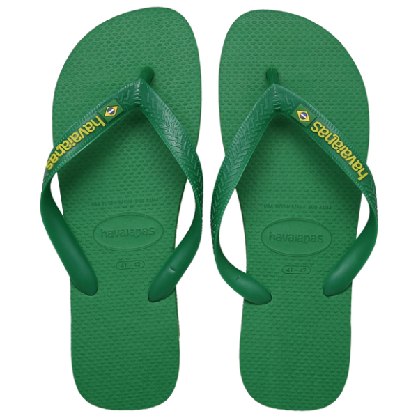 Havaianas Brasil Logo Heren Slippers en Sandalen - Geel - Maat: 43-44 - Leer - Foot Locker