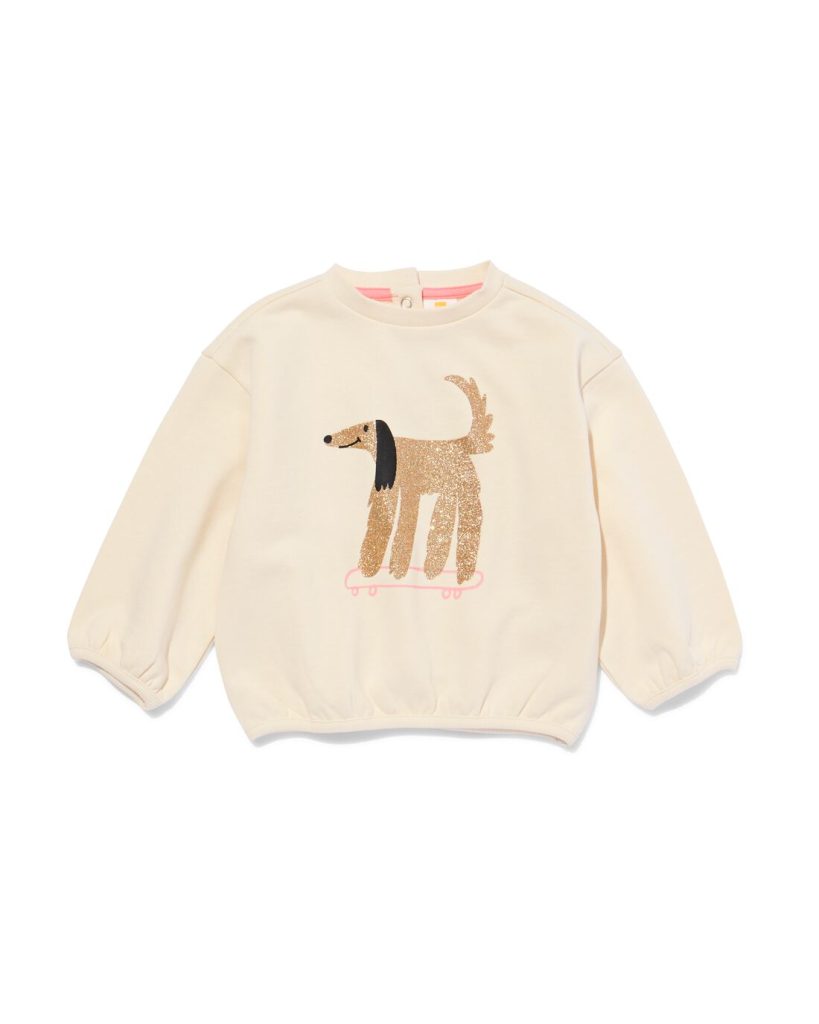 HEMA Babysweater Hond Ecru (ecru)