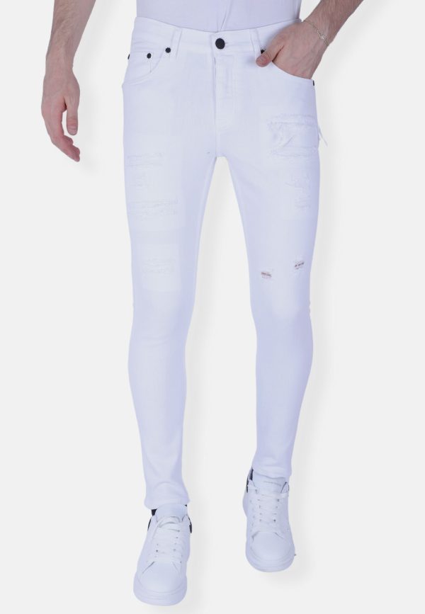 Local Fanatic Te slim fit jeans met scheuren 1090