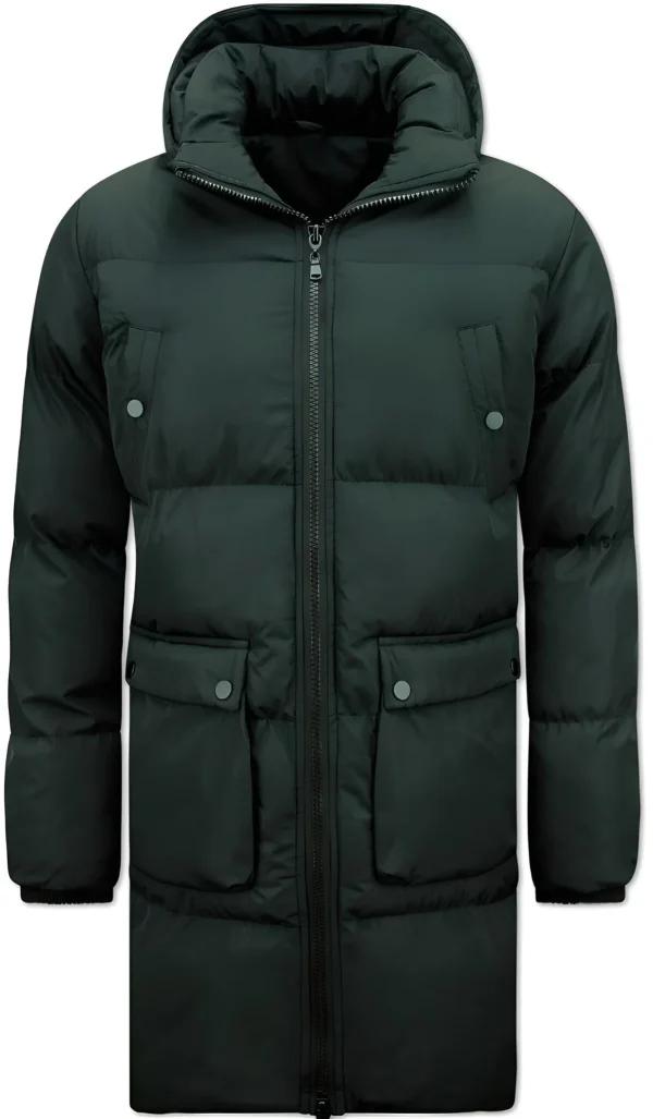 Local Fanatic Lange puffer winterjas met capuchon 3361