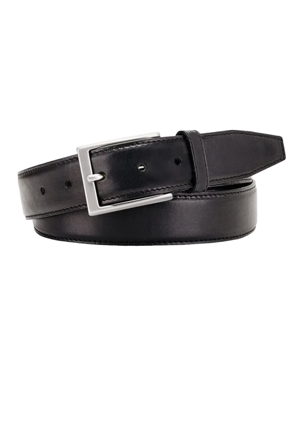 Michaelis Black leather belt