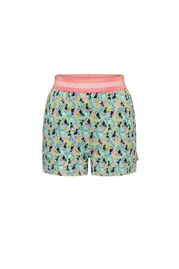 TYGO & vito Meisjes korte joggingbroek aop toucan mint