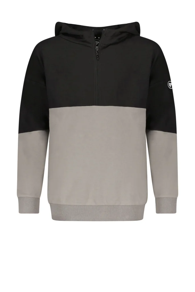 Bellaire  Jongens hoodie met fake pocket colorblock jet