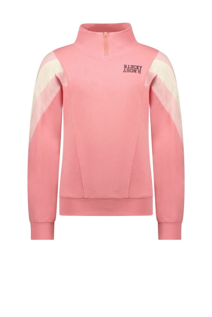 B.Nosy Meisjes sweater met rits b.lucky strawberry ice