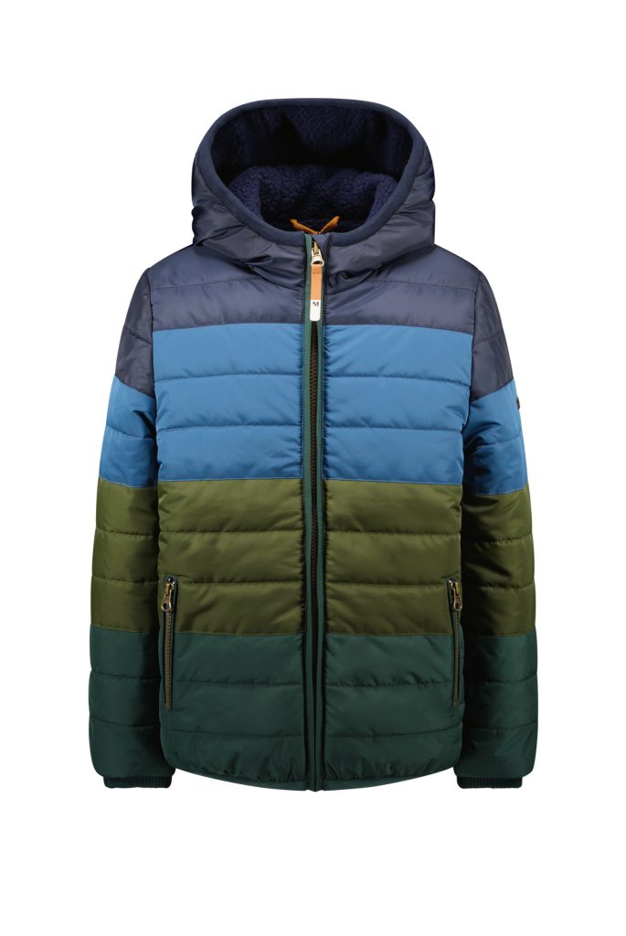 Moodstreet Jongens winterjas colourblock stripe