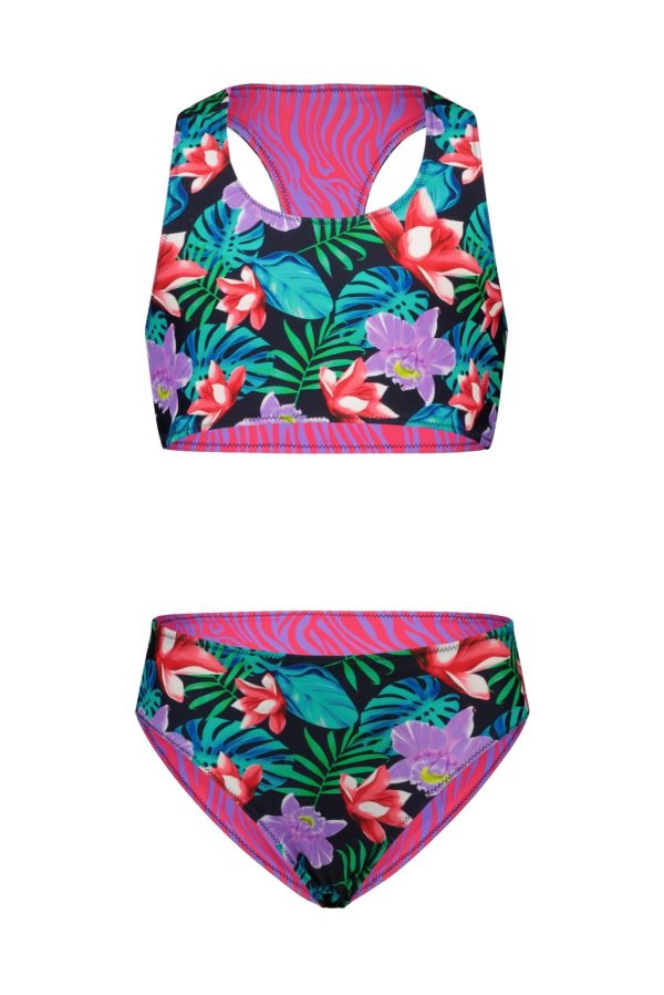 B.Nosy Meisjes reversible bikini sporty active flower