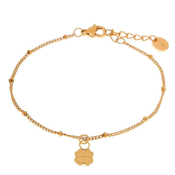 Label Kiki Armband lucky clover gold