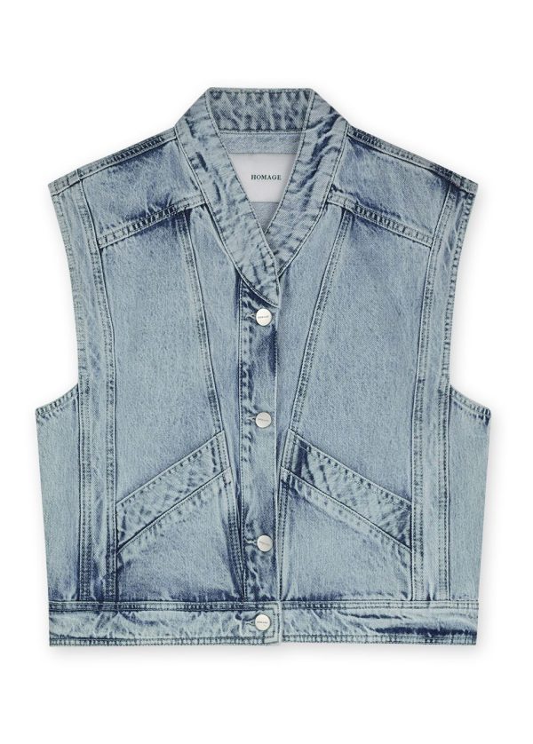 Homage to Denim Vintage blue denim gilet