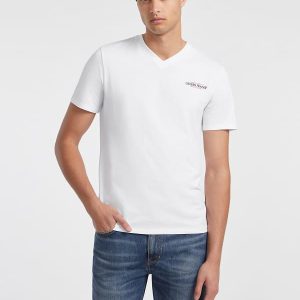 Strak American Tradition T-Shirt Met V-Hals