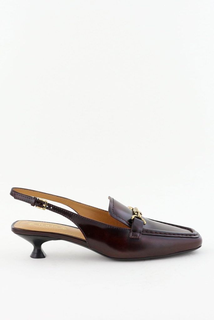 Tods pumps met gouden gesp rood