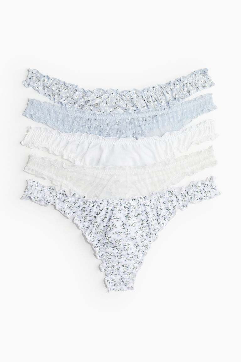 H & M - Set van 5 slips - Thong - Wit