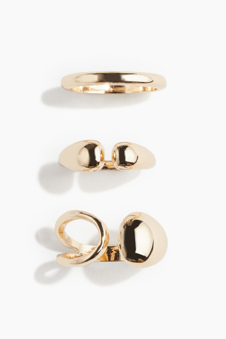 H & M - Set van 3 ringen - Goud