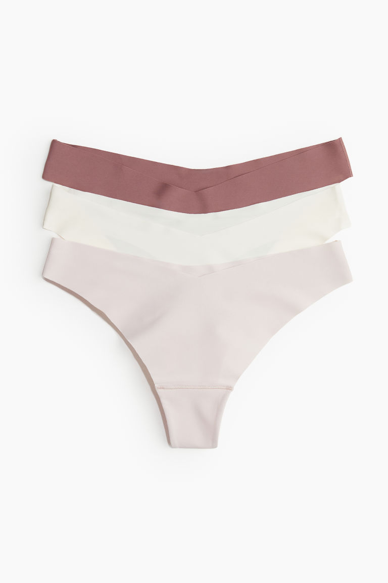 H & M - Set van 3 no-show slips - Thong - Roze