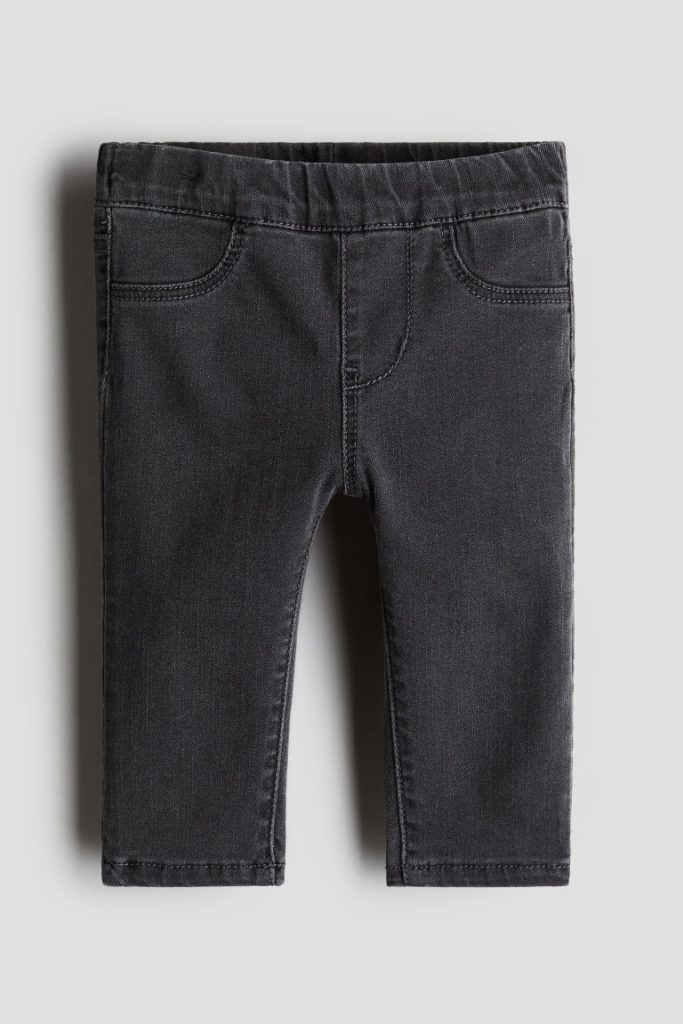 H & M - Tregging van katoenen denim - Grijs