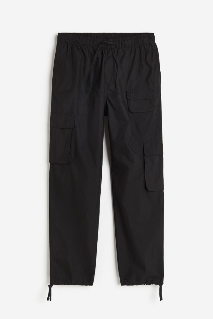 H & M - Utilitybroek - Relaxed Fit - Zwart