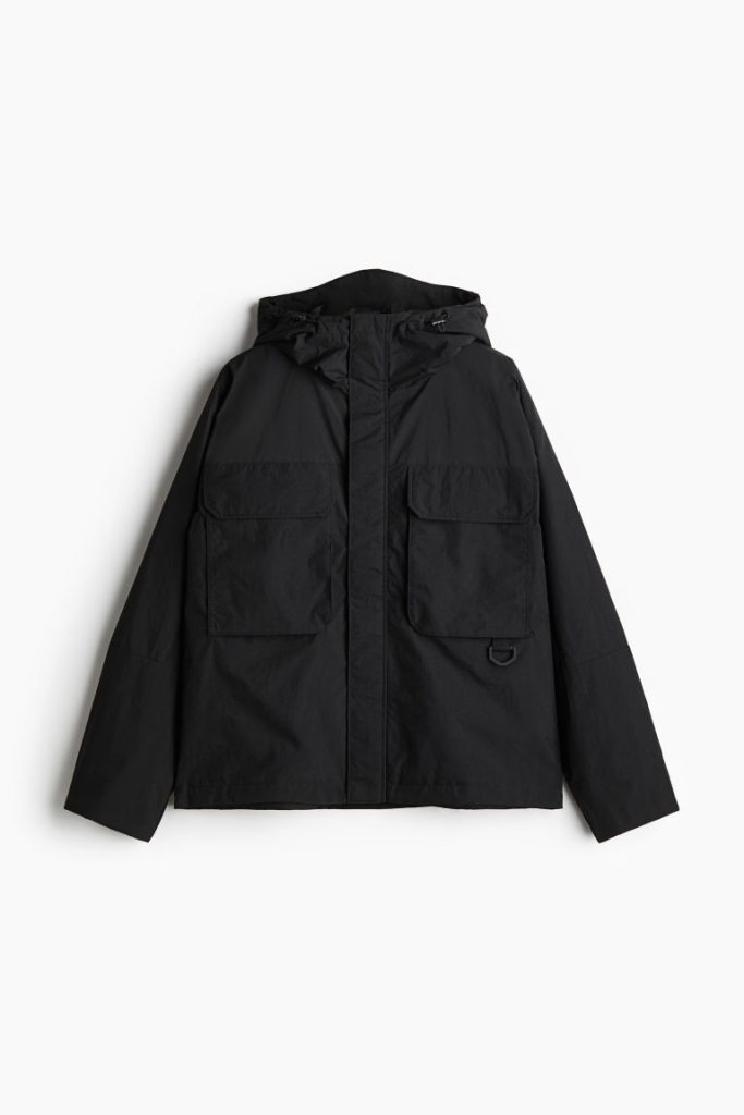 H & M - Waterafstotende windbreaker - Loose Fit - Zwart