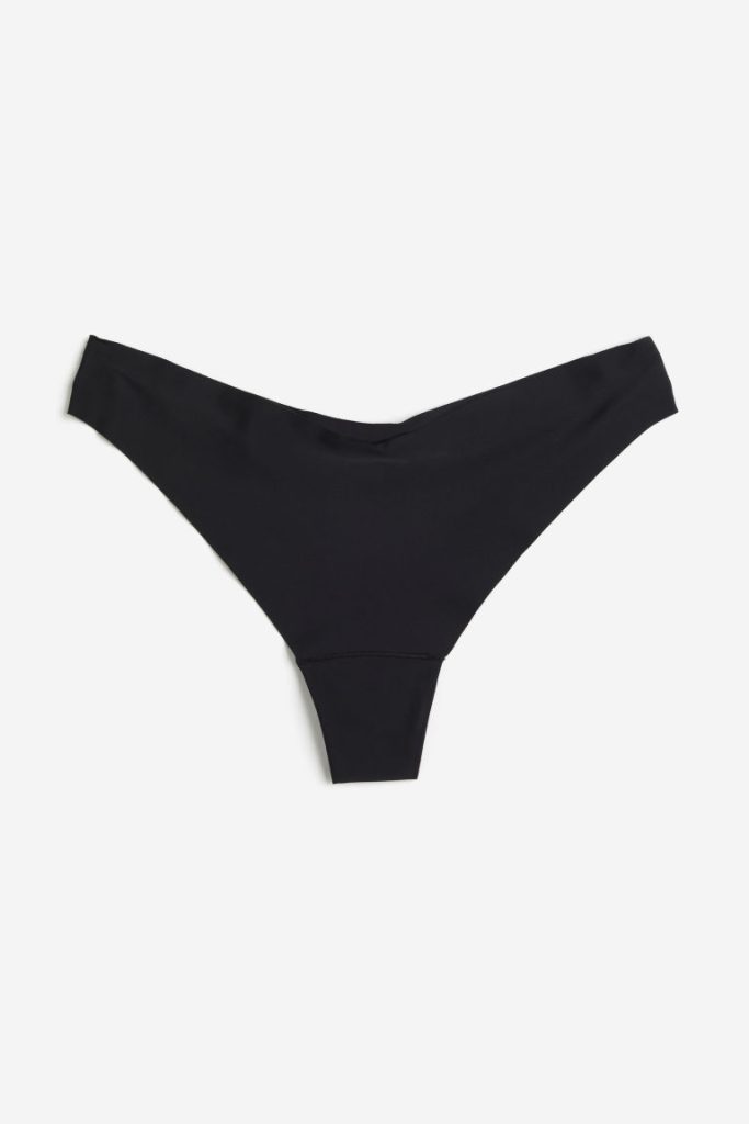 H & M - Set van 3 no-show slips - Thong - Zwart